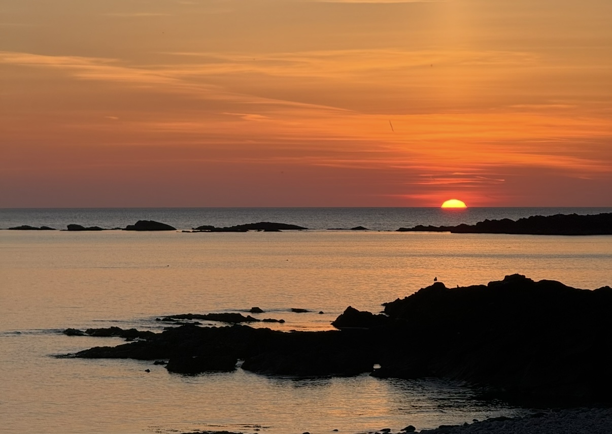 Sunset over the ocean